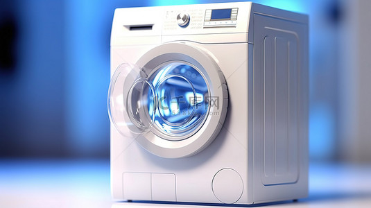 洗衣机的 3d 渲染