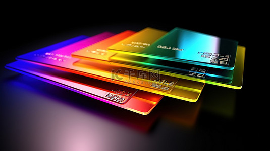 银行卡钱图标背景图片_设计元素3d信用卡图标