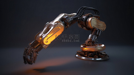 人手机械臂背景图片_机器人手正在进行 3d 渲染焊接过程