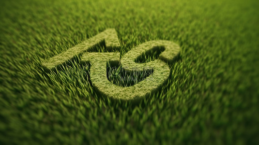 倡议文字背景图片_绿草在 3D 渲染中形成“意识”一词，促进拯救地球倡议