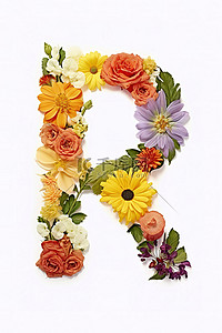 字母dance背景图片_r在花中