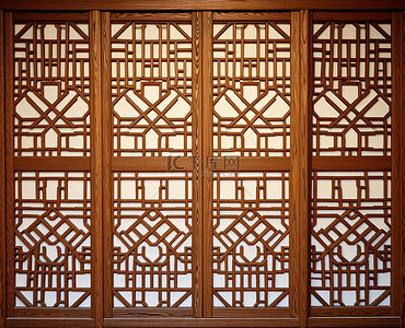 韩国传统室内装饰的韩国木门