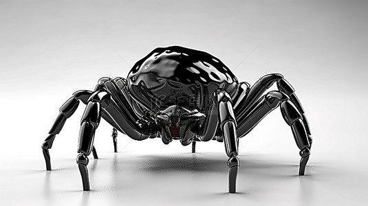 攻击昆虫背景图片_黑寡妇的攻击完美适合脊柱刺痛恐怖万圣节和令人毛骨悚然的爬行主题从侧面 3D 插图