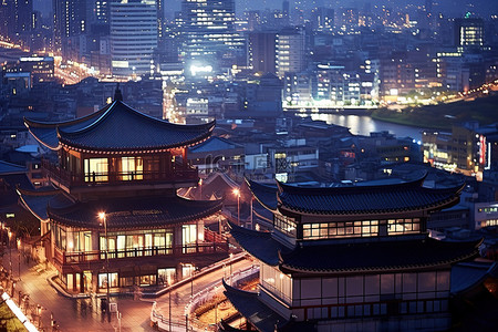 首尔老城夜景