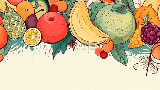水果美味背景边框