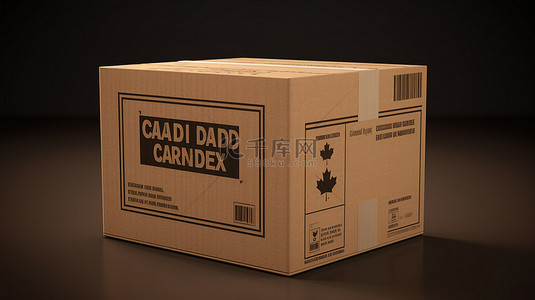 纸箱打包背景图片_加拿大制造的纸板箱，令人惊叹的 3D 渲染
