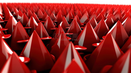 恋爱引导页背景图片_引导团队前进 3D 渲染空白背景中的红色领导箭头作为有效领导的象征