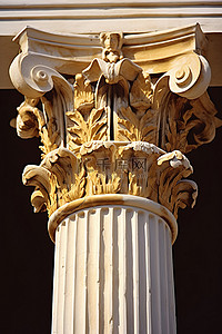 欧洲希腊背景图片_古希腊柱的楣梁