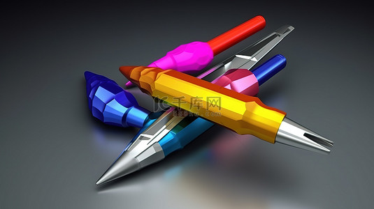 颜色彩虹背景图片_用于选择颜色 3D 渲染的设计器工具