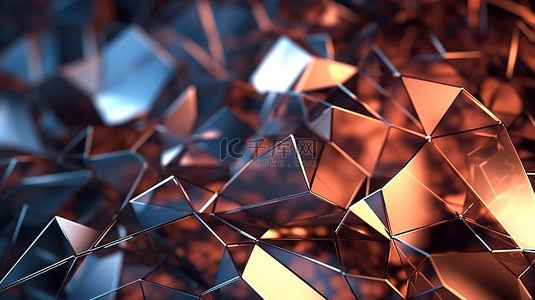 3D 多边形网格渲染中玻璃表面的抽象反射
