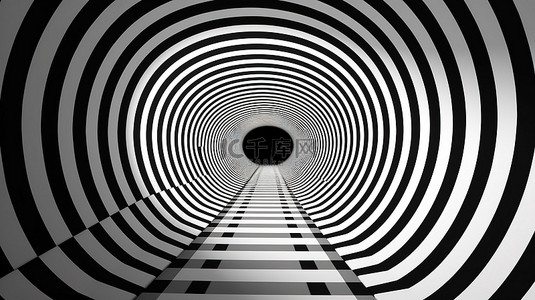 条纹白背景图片_单色条纹隧道 3d 渲染背景动画