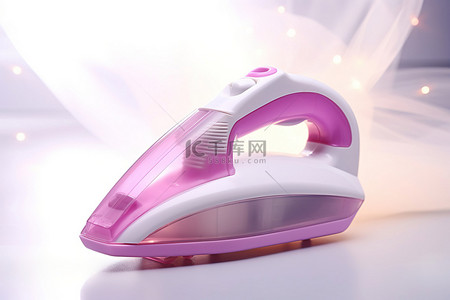 吸尘器背景图片_粉色和白色款手持式手持吸尘器