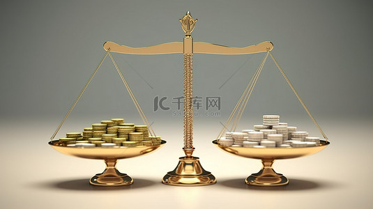 乡镇会计背景图片_在商业 3d 渲染概念中实现收入和税收之间的适当平衡