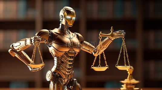 法庭法官背景图片_人工智能机器人和法律工具网络法和互联网法规的说明