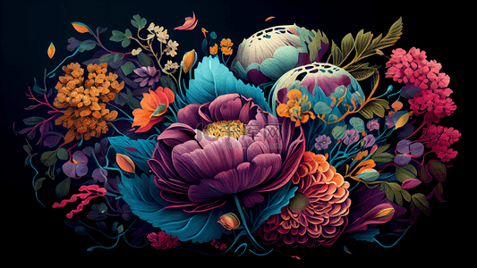 花朵精致插画背景