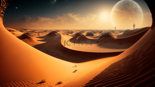 沙漠荒芜黄沙背景