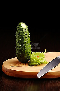 满脸疙瘩背景图片_板上有刀的黄瓜