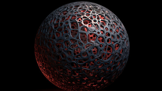 关联背景图片_未来派 3D 球是一种抽象形式的相互关联的圆圈的复杂组合