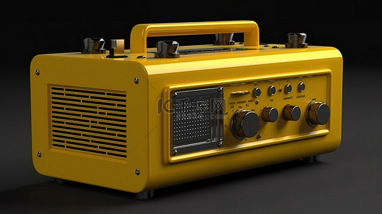 无线接收器背景图片_当代金色无线接收器 3d