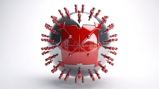 抗病毒措施的图像是一个隔离屏障，可屏蔽 3d 渲染的病毒或细菌