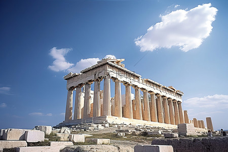 雅典背景图片_照片雅典卫城的帕台农神庙