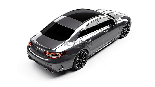 上高背景图片_白色背景 3D 渲染上高级配置的豪华运动轿车
