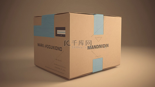 造口背景图片_阿根廷制造的纸板箱 3D 渲染