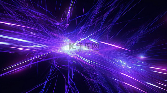 黑色科技黑色科技背景图片_具有网络网络和快速移动线的抽象宇宙背景中发光的紫外线霓虹灯