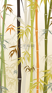 漂亮的竹子背景创意插画自然背景