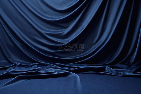 材料采购背景图片_梳妆台是深蓝色和白色的丝绸面料