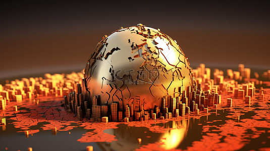 全球交易背景图片_全球经济衰退说明了经济危机的影响