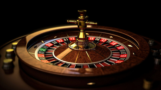 身临其境的 3D 在线赌场旋转逼真的轮盘赌轮并释放飞币的免费旋转