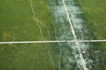 足球草地背景图片_足球场上的交叉线