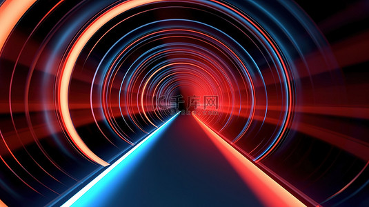 运动高清背景图片_运动中抽象隧道的 3d 插图
