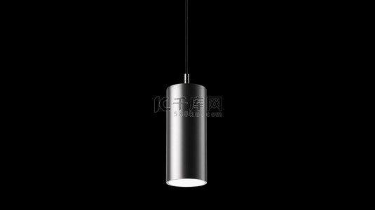 生活光芒背景图片_时尚的 LED 吊灯，采用简约设计，在黑色背景上闪耀着 3D 渲染的光芒