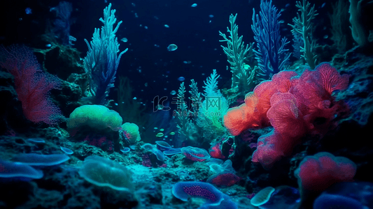海底世界卡通背景图片_海底珊瑚好看背景