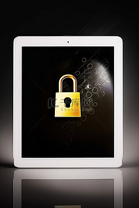 ipad皮夹背景图片_带安全锁的平板电脑 ipad
