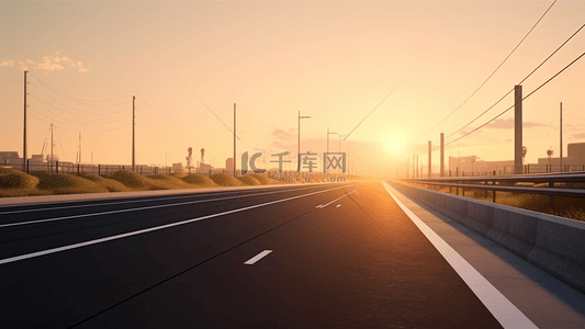 马路柏油背景图片_公路日落背景