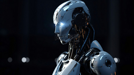 现代智能机器人背景图片_机器人人工科技