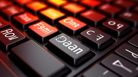 按钮加载背景图片_使用可下载的计算机键盘对商业财务概念进行 3D 渲染