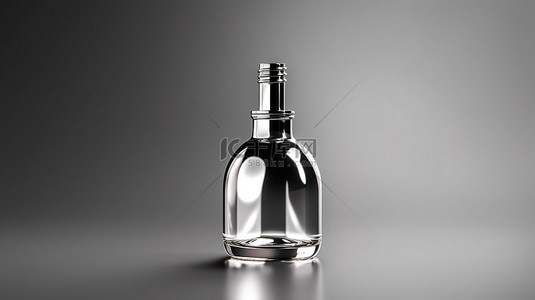 灰色背胶背景图片_用于灰色背景 3D 渲染的现代血清和美容产品的现代液滴瓶