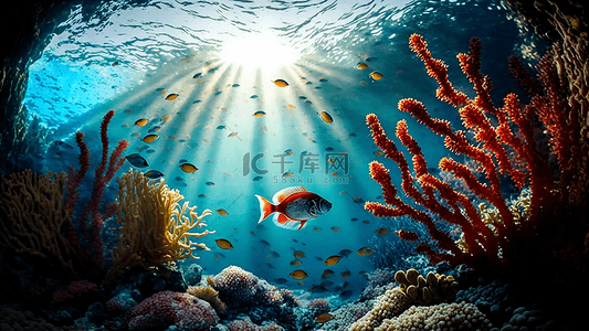 海底水下世界背景