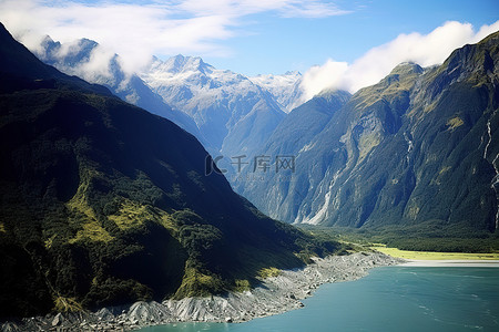 照片背景图片_新西兰奥德海峡风景 u 照片