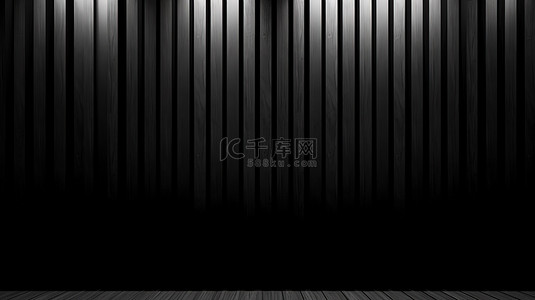 带光感的墙背景图片_带黑色垂直面板的极简主义木墙 3d 渲染图像