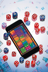 使用智能手机用骰子交易游戏桌