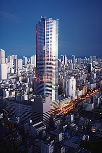 东京日本背景图片_东京的天际线