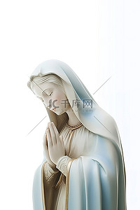 玛丽背景图片_玛丽的孩子雕像