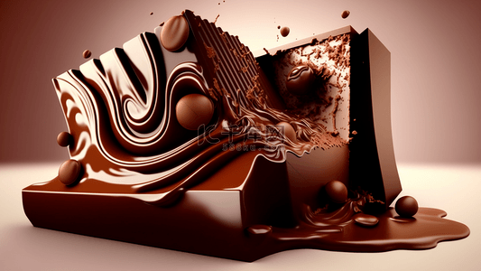 食物世界背景图片_巧克力流淌背景