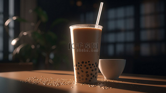 杯子水杯背景图片_奶茶甜品饮料白色杯子