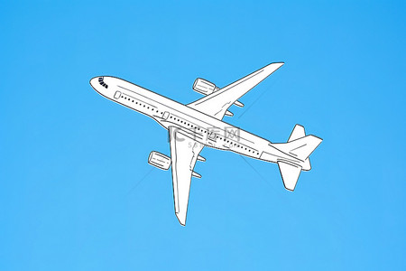 空中的交通工具背景图片_天空中的一架飞机